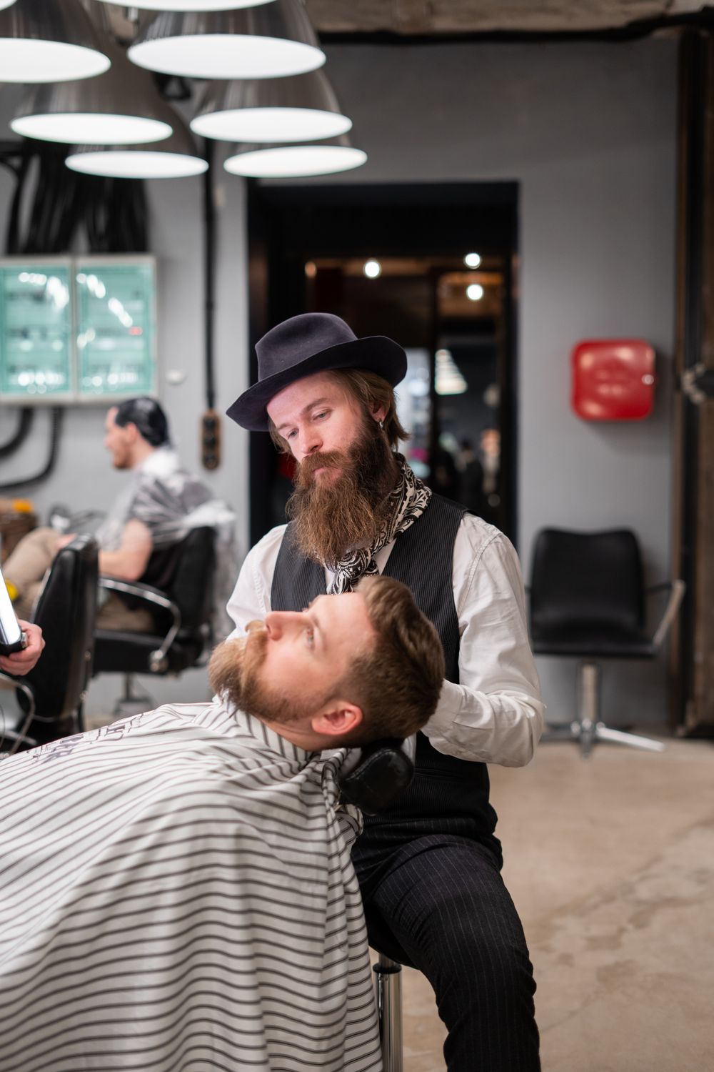 Hot towel straight razor shave at Annan Barber and Hairdresser